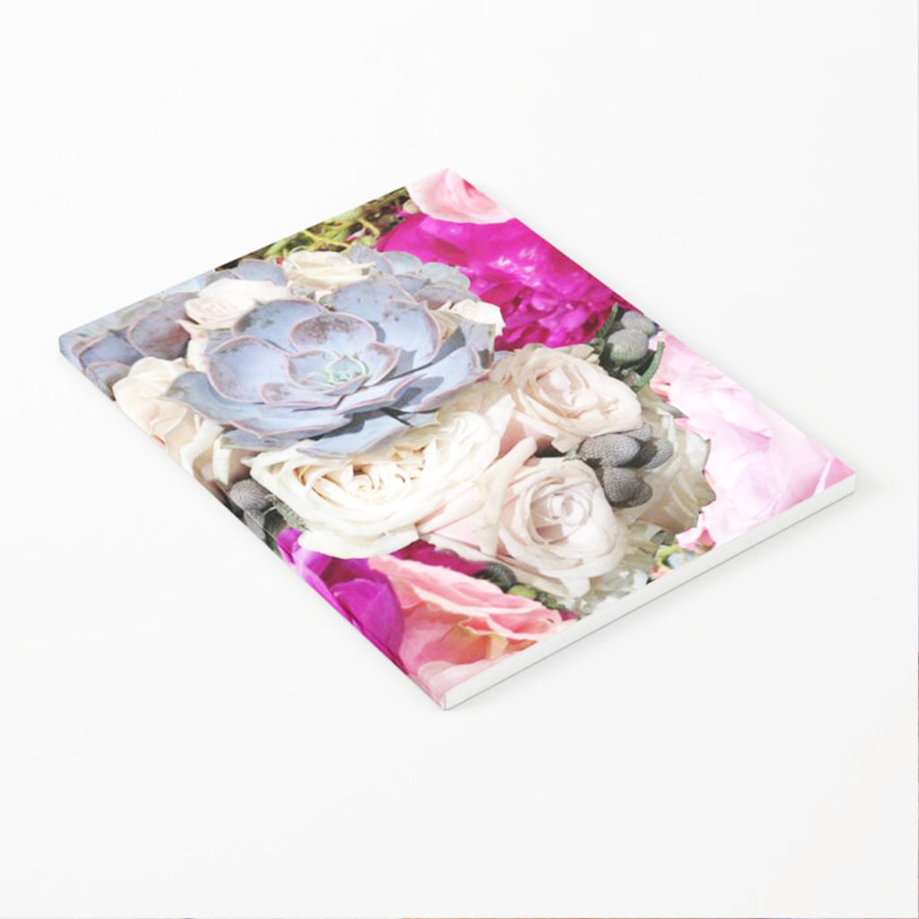 The Succulent Floral pattern shows up again, here on a notebook, one of many gift products that David Peck is creating from his fabric patterns. (Courtesy photo)