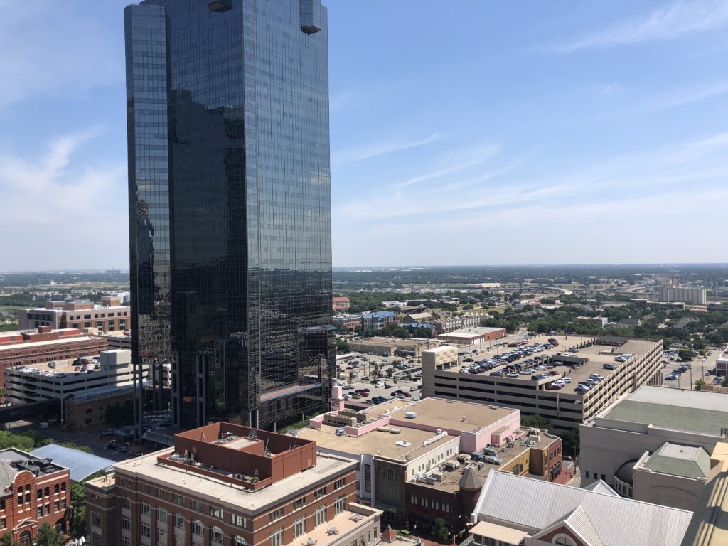 The rooftop bar features 360 views of the city. Photo by Megan Ziots