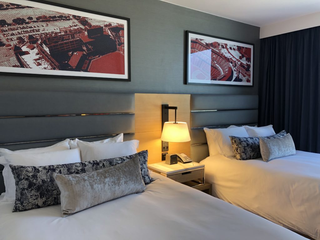 Guest rooms include Texas sports-related artwork. Photo by Megan Ziots