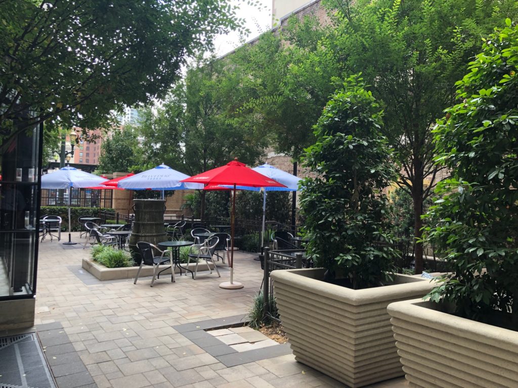 Bravery Chef Hall's Secret Garden is a verdant beauty tucked between high-rises. (Photo by Shelby Hodge)