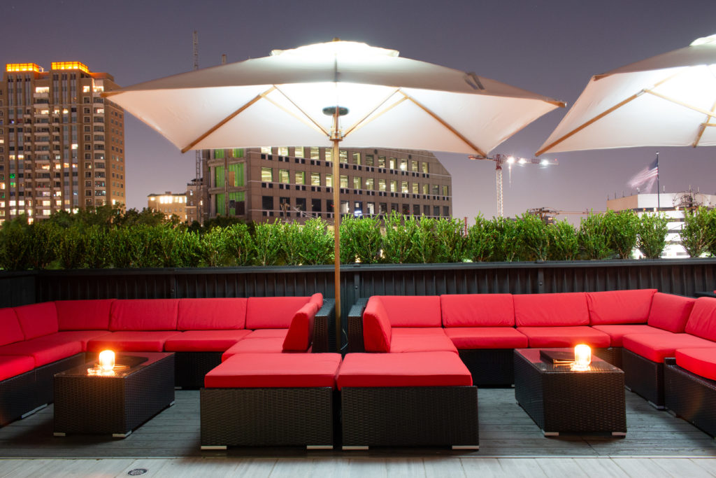 The rooftop bar has great views of Uptown. (Photo by Louis Rajsich)