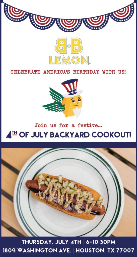 B.B. Lemon's Independence Day cookout is the go-to spot for elevated comfort food fare and a place for fireworks sight-seeing, too.