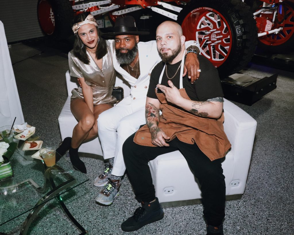 Lacee Jacobs, Kevin Barnett, Chef Andre Nieves (Photo by Sean Bennett)