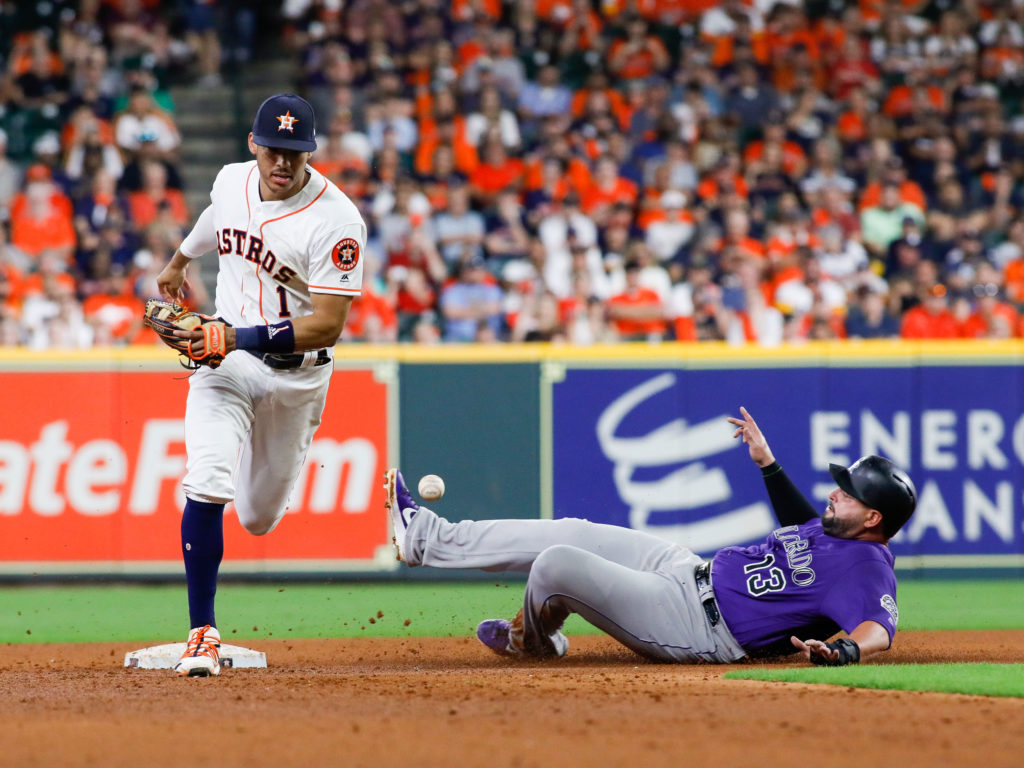 Carlos Correa's defense is underrated for the Houston Astros. (Photo by F. Carter Smith)