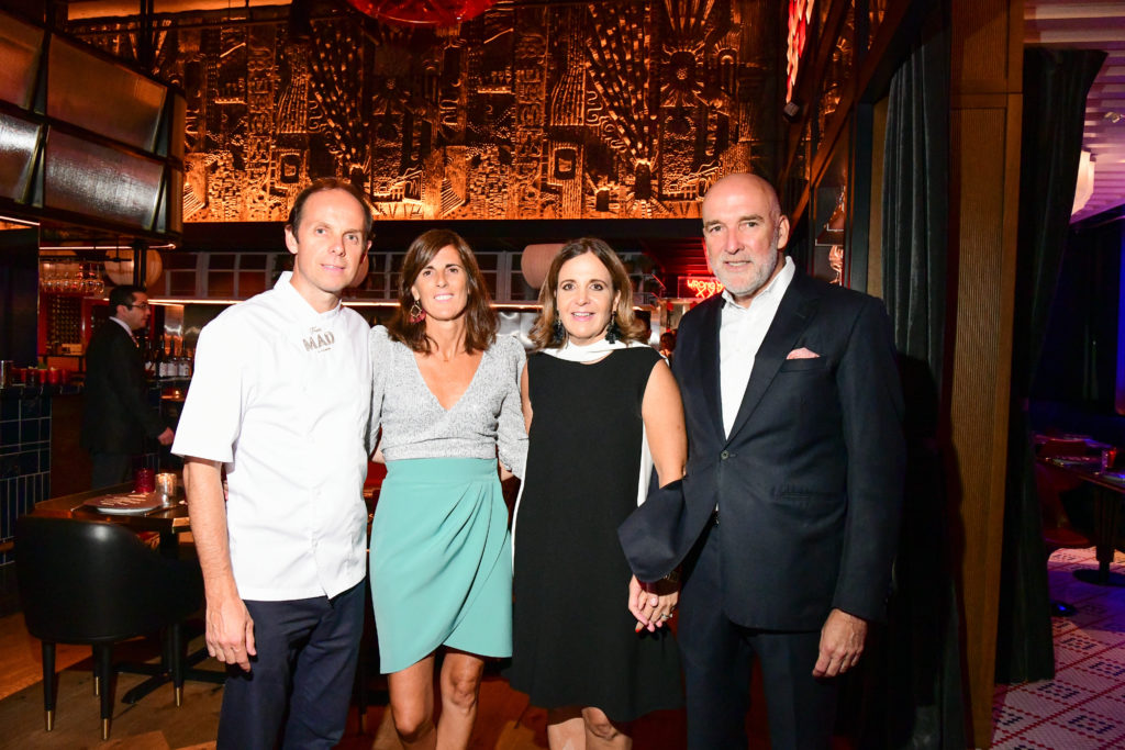 MAD chef and co-owner Luis Roger & Blanca Bernabeu, Isabel & Ignacio Torras, MAD founder(Photo by Daniel Ortiz)