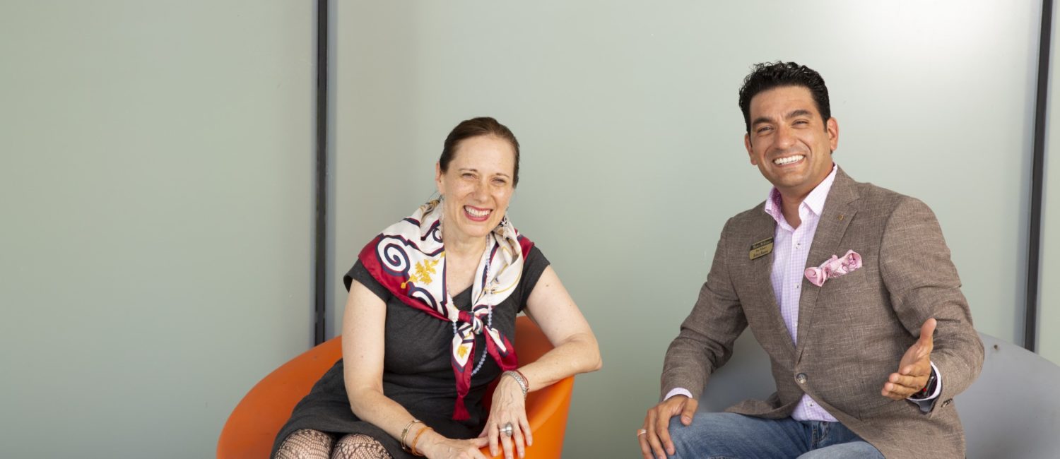 The Houston Hour co-hosts, Catherine D. Anspon and Mister McKinney