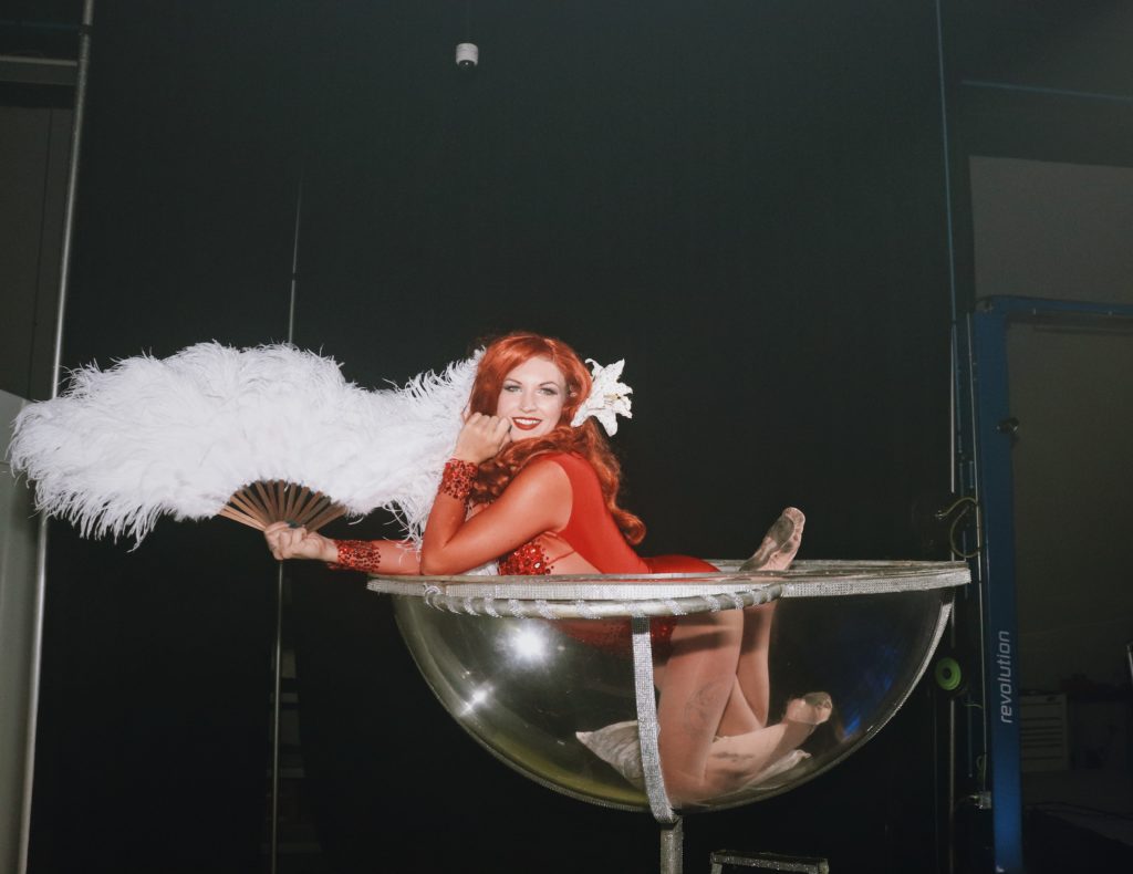 A dancer in a champagne glass is de rigueur for special  nights. (Photo by Sean Bennett)