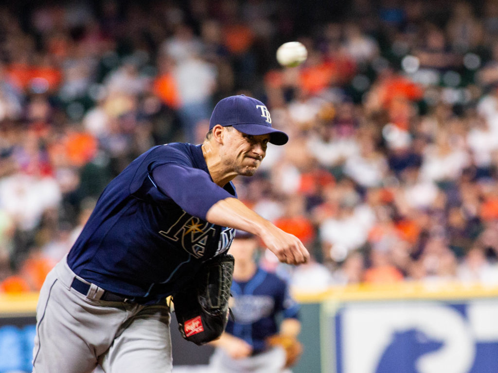 Charlie Morton handled the Astros for five innings to keep his team rolling. (Photo by F. Carter Smith)