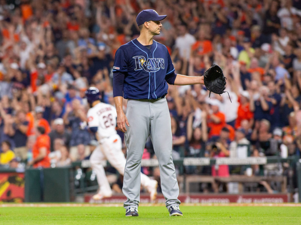 Charlie Morton lasted four innings in his return to Houston. (Photo by F. Carter Smith)