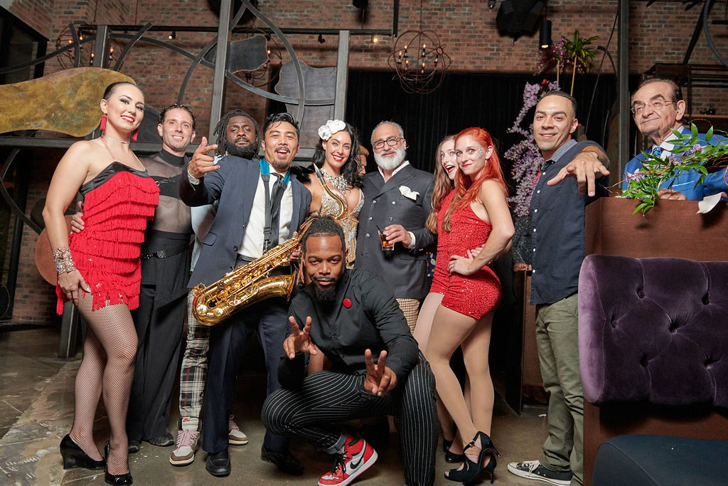 Host George Atala and the performers (Charlie House Photography)