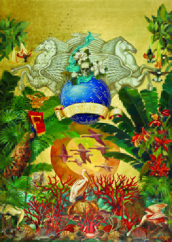 Artist Juan Gatti's magical murals adorn the walls of the Faena's lobby.