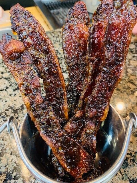 Ancho Spiced Candied Bacon will be an app. Courtesy of CraftWorks