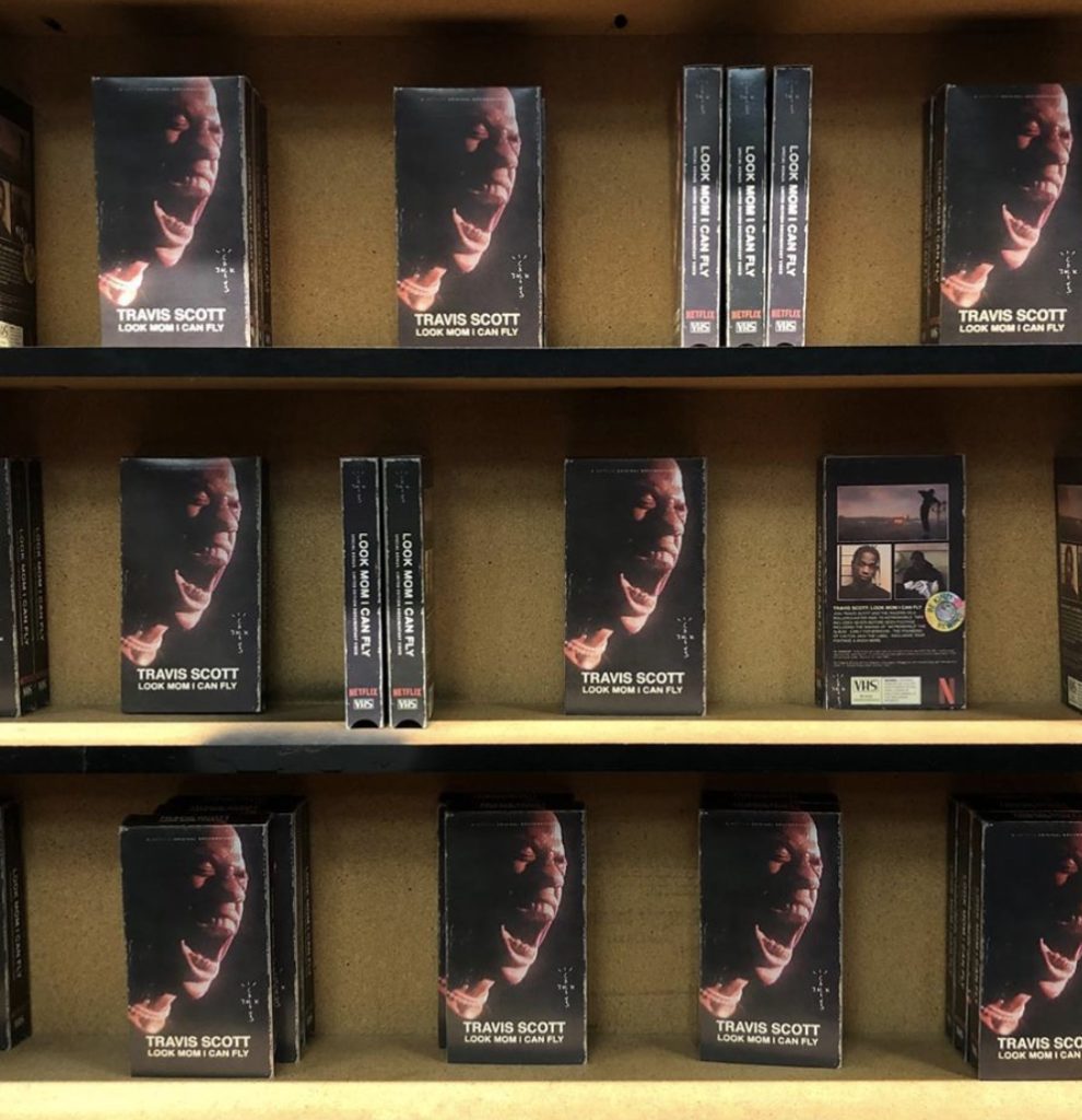 Did Travis Scott go into a time machine to Blockbuster in the 1990s? 