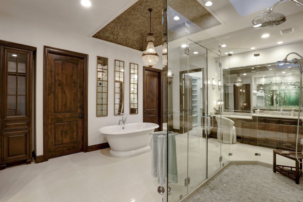 The master bath is a show-stopper.