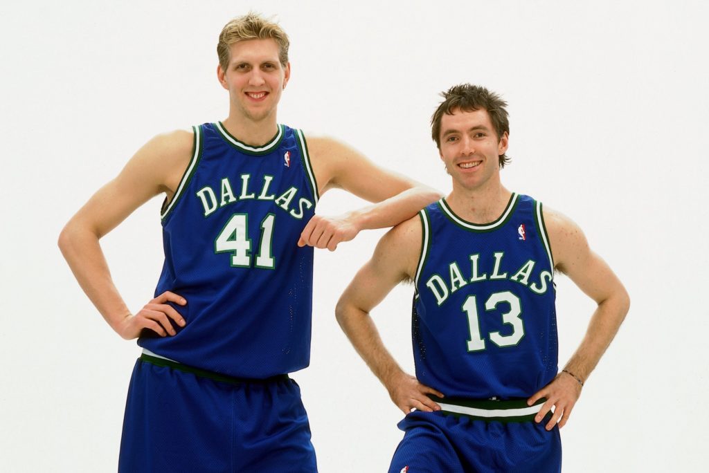 Nash and Nowitzki back in the day. Courtesy of Getty Images