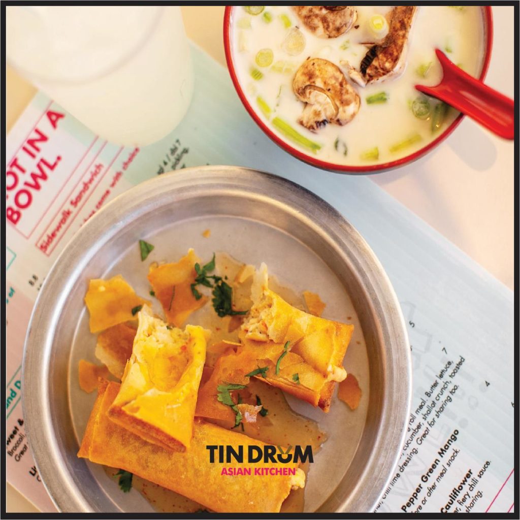 The crab and cheese spring roll is an elevated rangoon. 