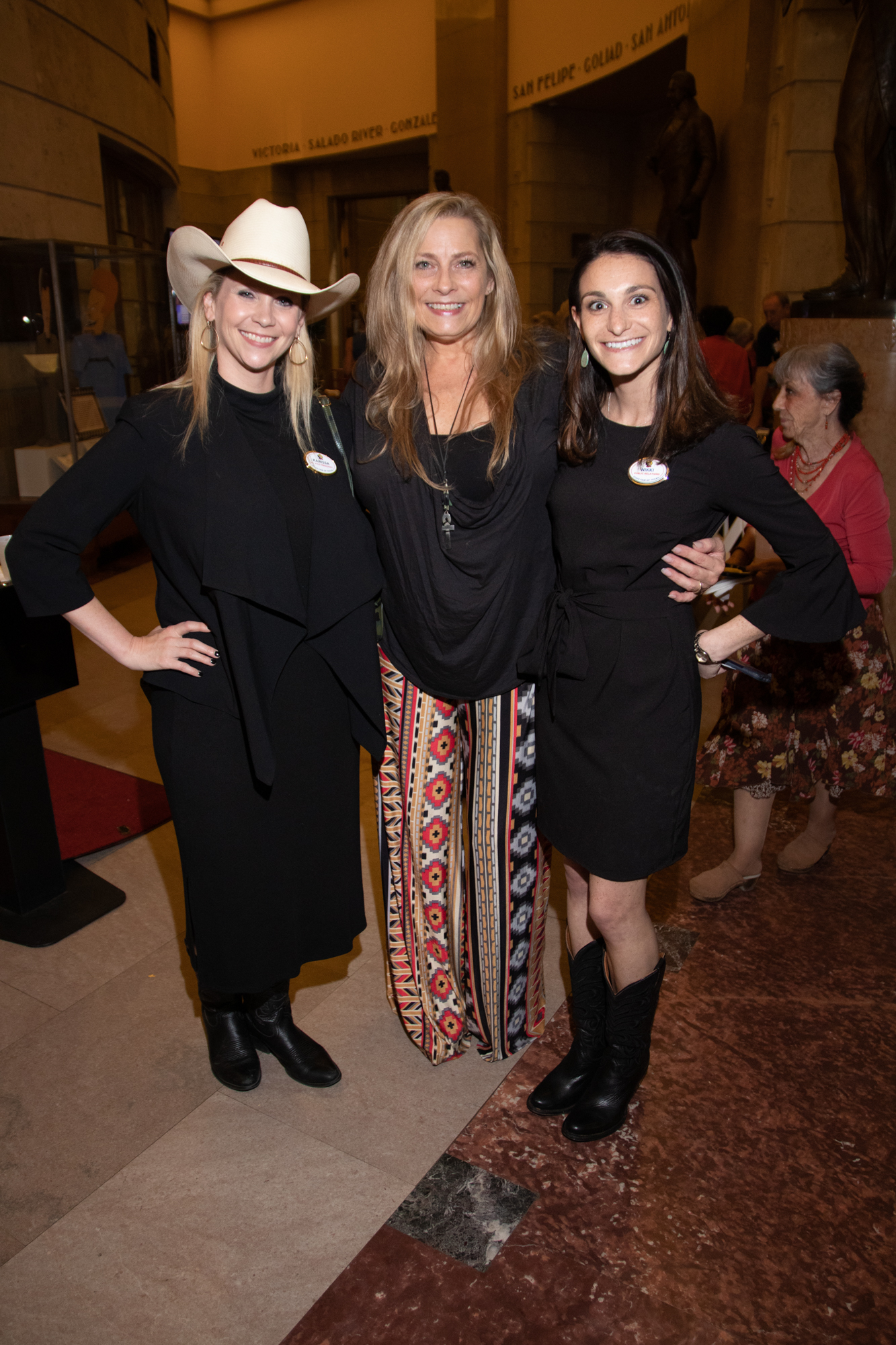 Karissa Condoianis, Allyson Aynesworth, and Nikki Jackson ready to work the red carpet,