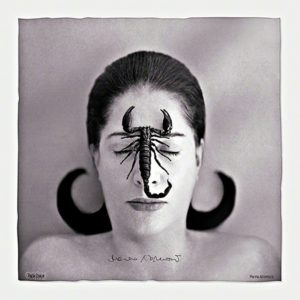 Marina Abramovic’s “Homage to Frida Kahlo (Portrait with Scorpion),” 2014, at Alpha 137 Gallery