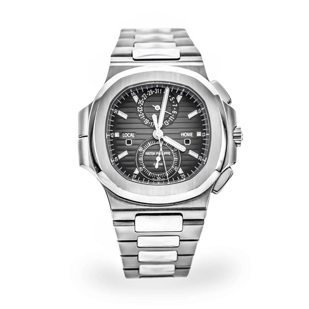 Patek Philippe Nautilus 5990 Stainless Steel with dual time zone mechanism.