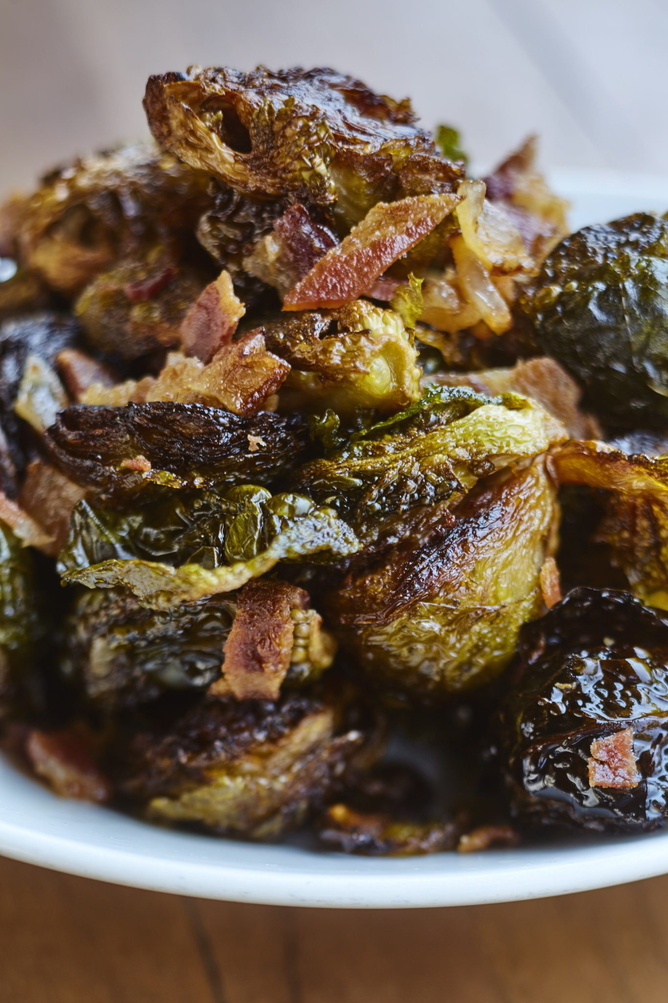Roasted brussels sprouts are a smart side.