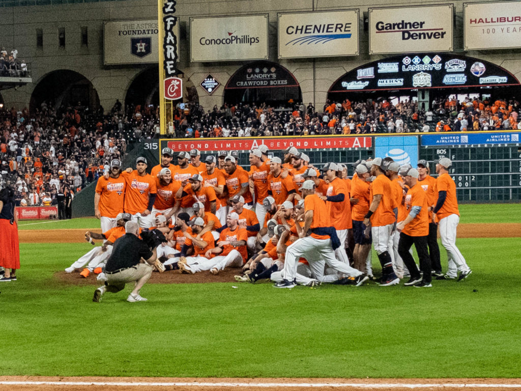 When you win as much as these Houston Astros do, you know how to come together as a team. (Photo by F. Carter Smith)
