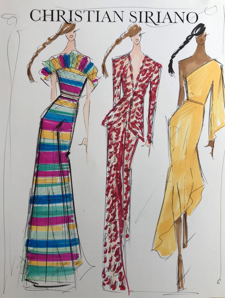 “This season's Spring 2020 collection was inspired by modern pop artists Ashley Longshore and Jeff Koons. Their use of playful, bright and bold line inspire unexpected textiles with a hint of surrealism for evening wear that is modern and elegant.” — Christian Siriano

 