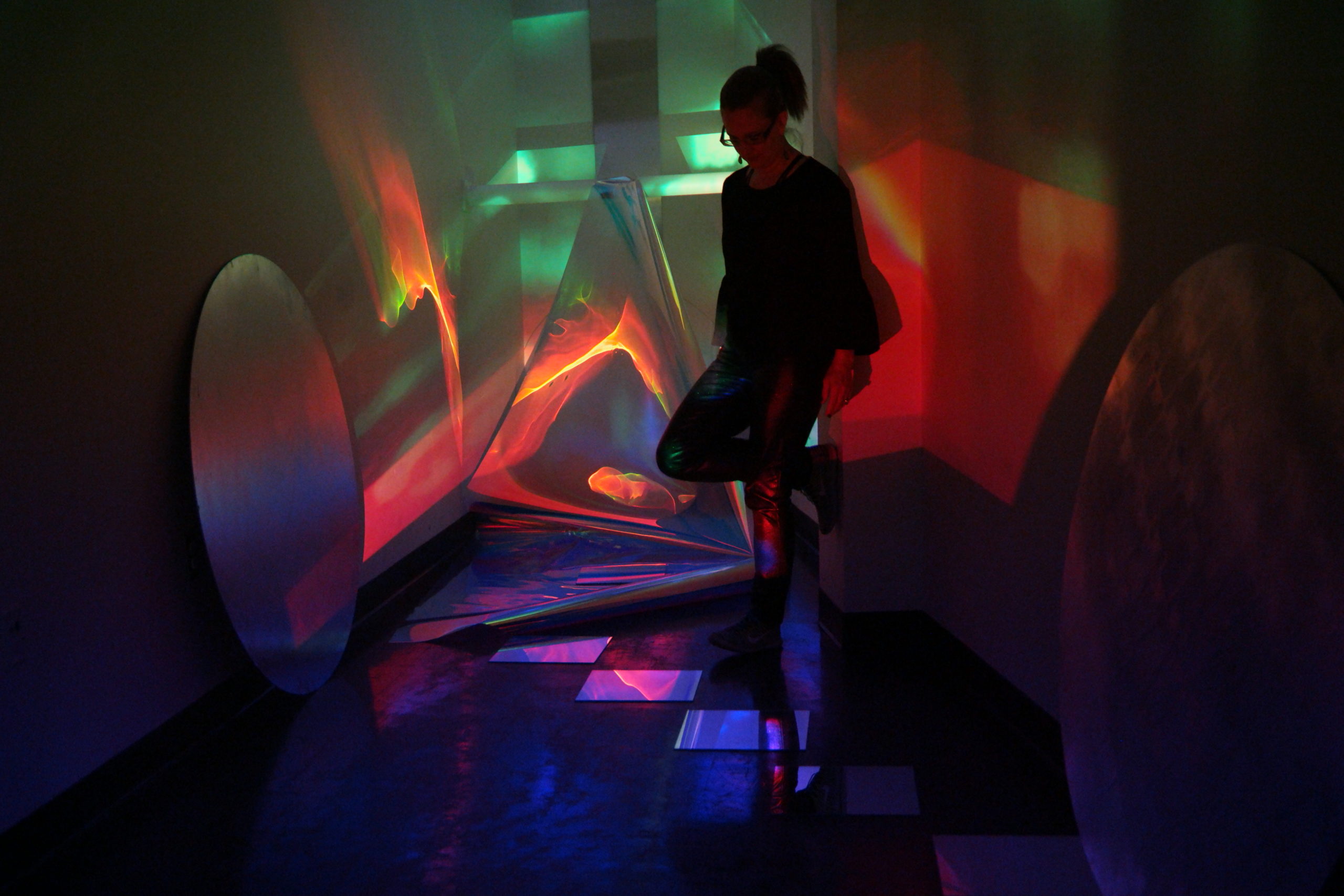 “The Color of Life Video” by Carmen Menza (2018 Vignette Art Fair) – mixed media and custom music installation Multi-channel HD projection, 1080P Dimensions variable
