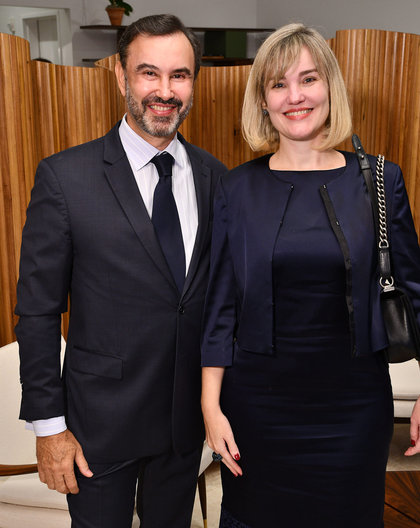 Consul General of Brazil José Borges dos Santos Júnior and Danielle Bayer; photo by Dave Rossman