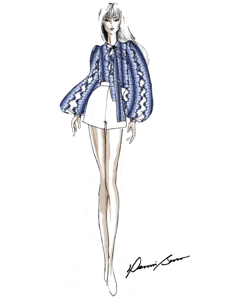 “Playful crisp, modern details” — Dennis Basso