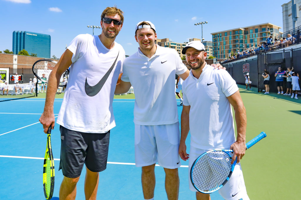 Dirk, Luka Dončić, & J.J. Barea. (Photo by Brandon Colston Photography)