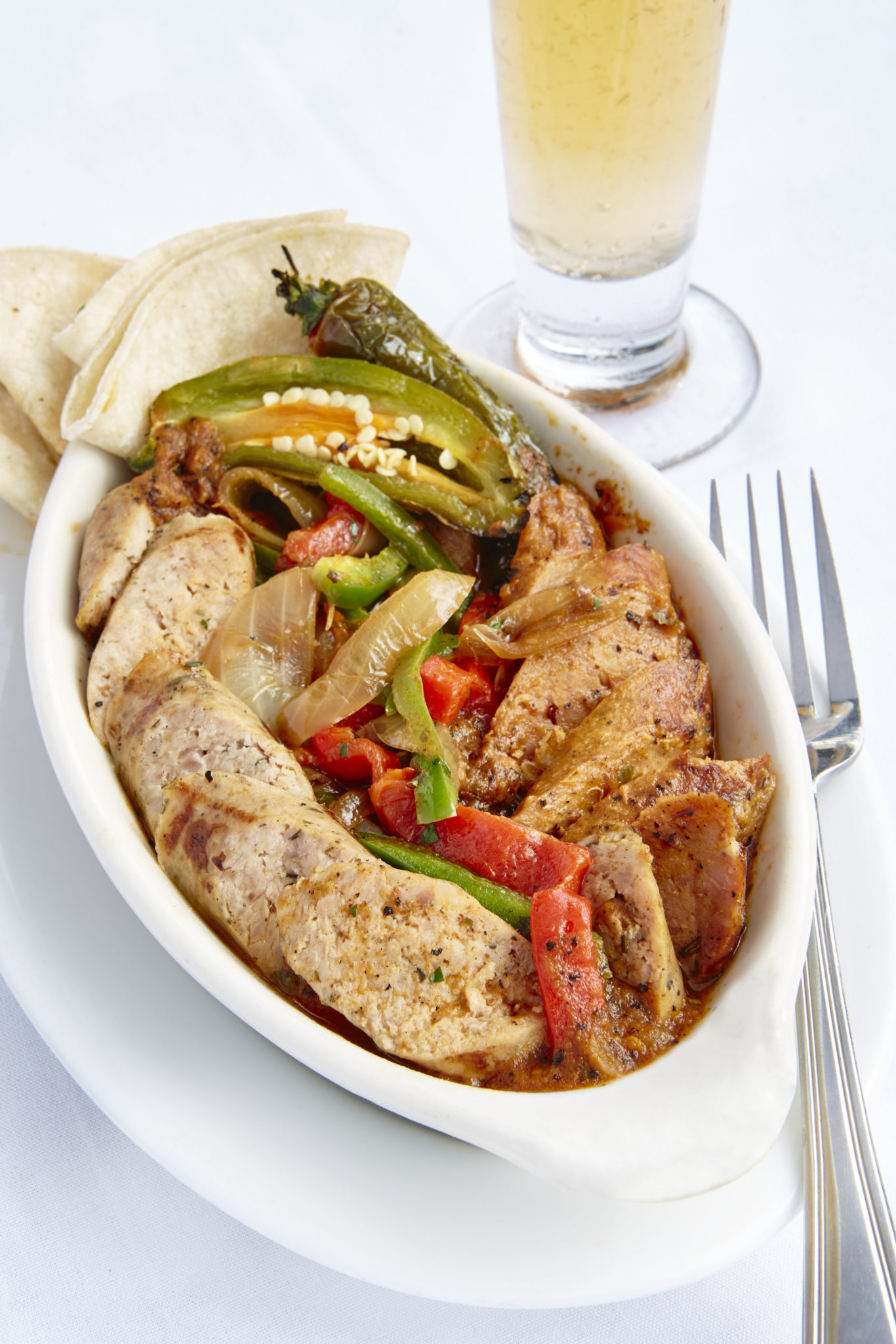 Smoked duck and rabbit sausage