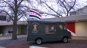 Michael Rakowitz’s mixed-media “Enemy Kitchen,” 2003 to ongoing, highlights the culinary traditions of Iraq, from where the artist’s maternal grandparents emigrated in the 1940s.  (Courtesy the Smart Museum of Art, Chicago)