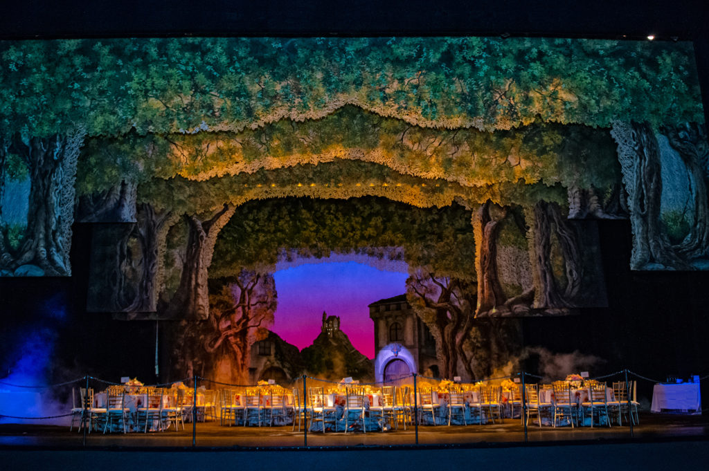 Houston Ballet Opening Night dinner onstage at Wortham Theater Center following the performance of 'Giselle' (Photo by Wilson Parish)
