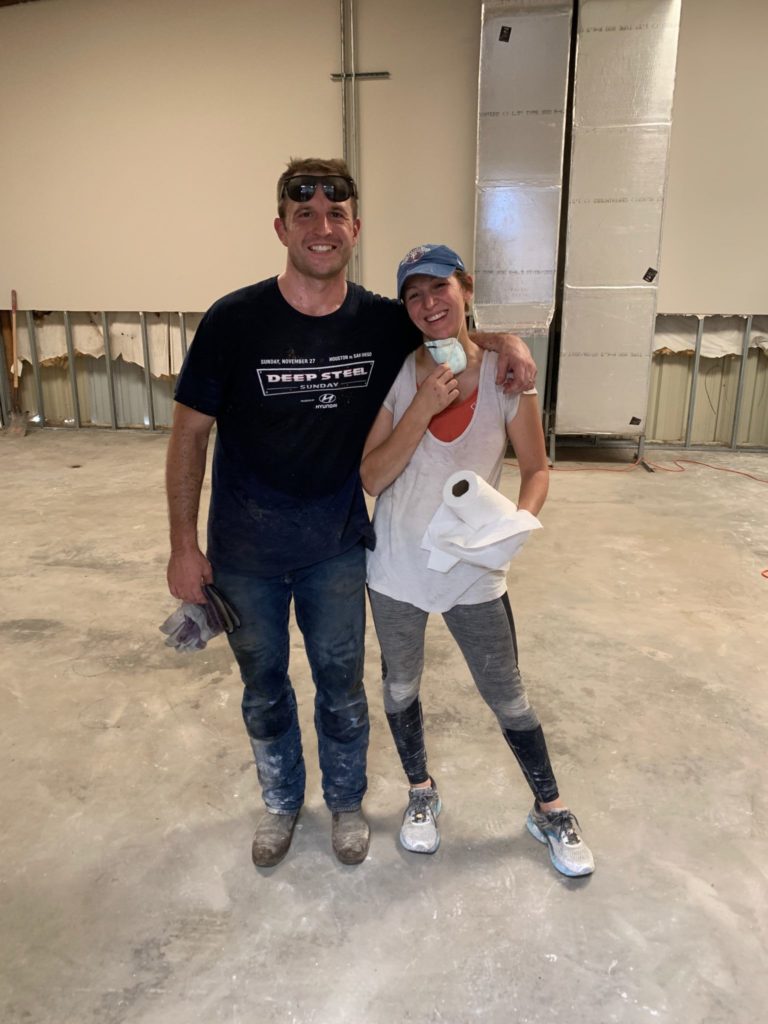 Levi and Kim Craig after doing damage control on their business Ship Channel Trading Company.