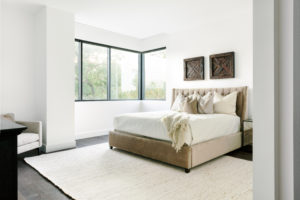 Master Bedroom with Expansive California Closets at The Mondrian at the Museums; photo credit Divya Pande