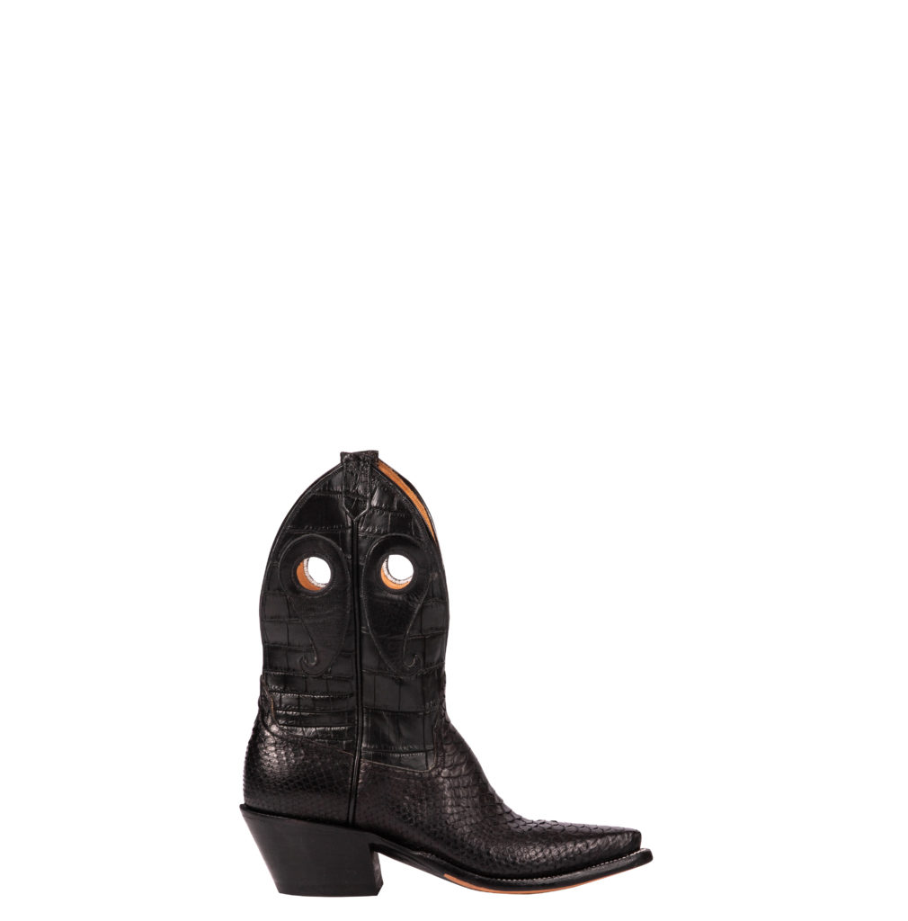 Classic black croc and python