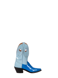 A favorite: the New West in cobalt and celeste patent leather