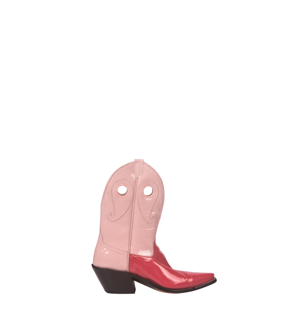 Pink patent leather packs a punch