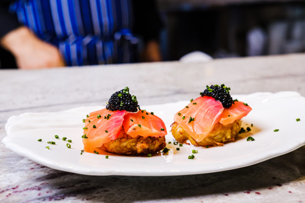 The Pacific Salmon Potato Latkes at Nosh.