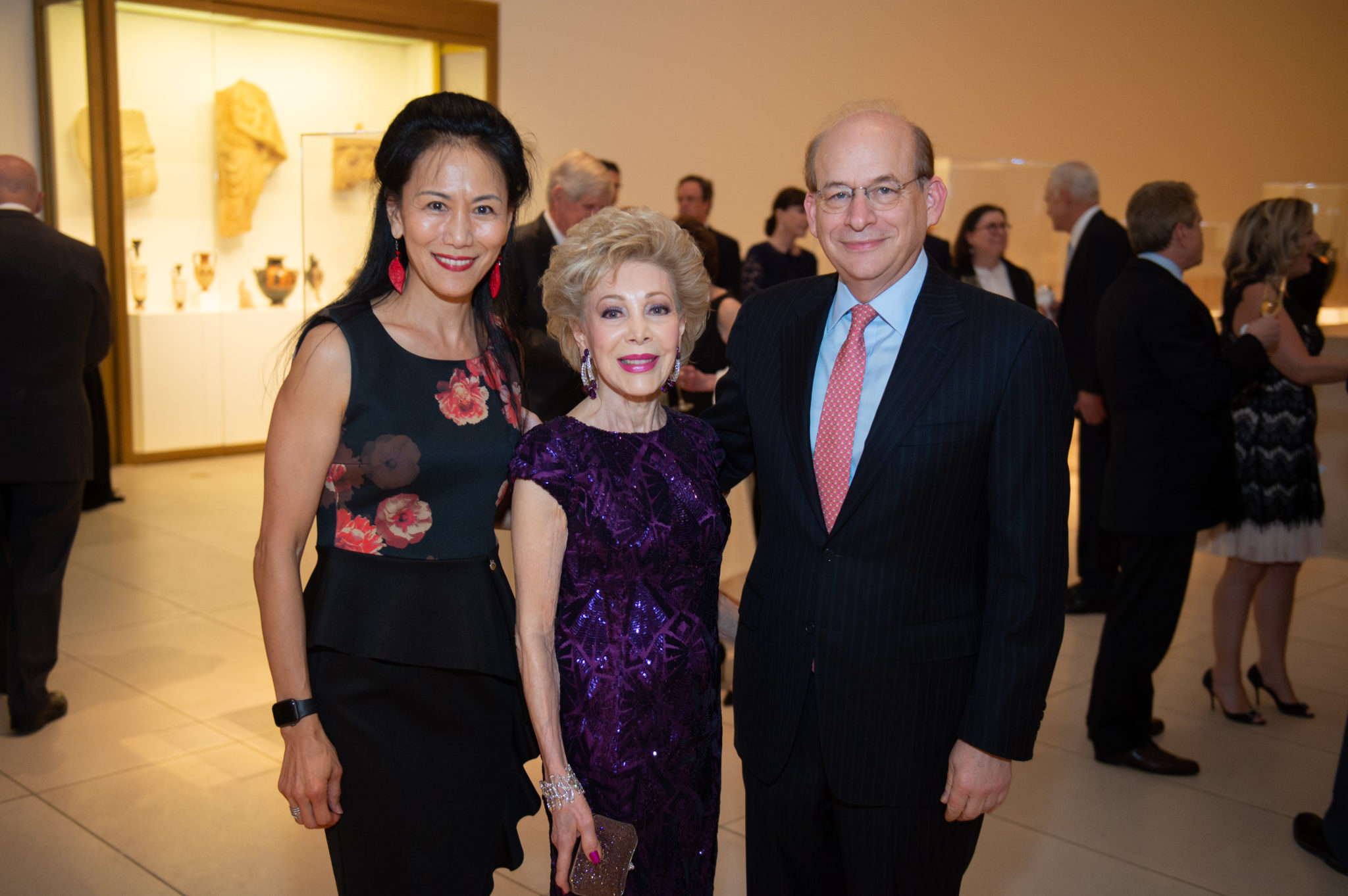 Ping Sun; Margaret Alkek Williams; David Leebron; Photo by Wilson Parish