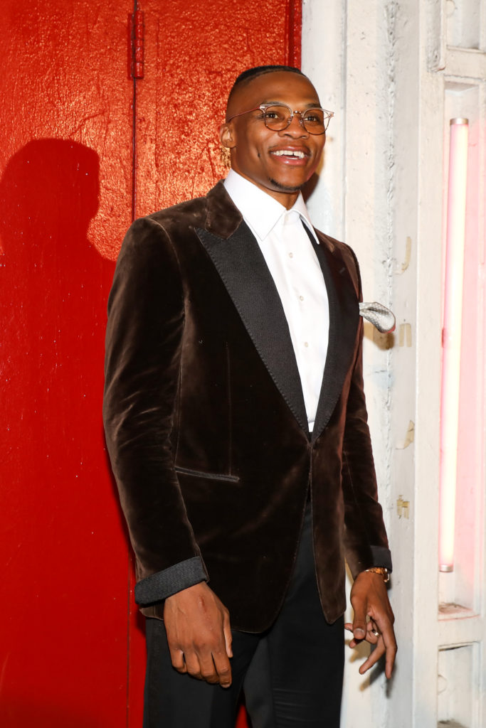 Russell Westbrook dressed up for the Tom Ford runway show at New York Fashion Week. (Photo courtesy of Tom Ford)