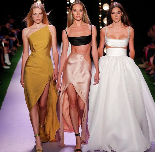 Brandon Maxwell evening wear looks from spring 2020 collection debuted at New York Fashion Week