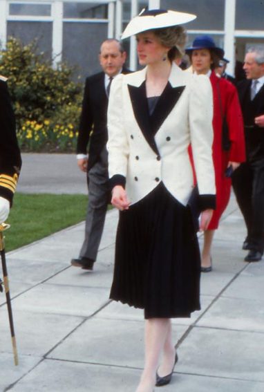 Princess Diana style white jacket