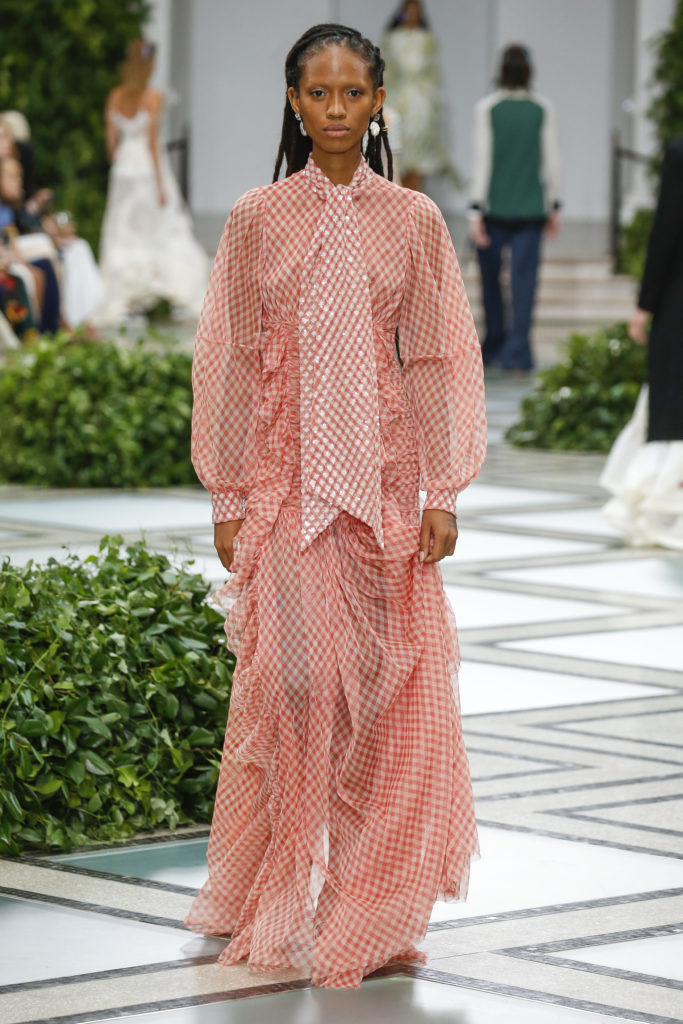 Tory Burch plaid pattern tulle dress. (Photo courtesy of Tory Burch)