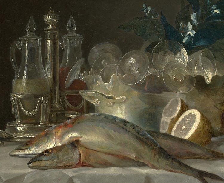 Anne Vallayer-Coster, "Still Life with Mackerel," 1787, Kimbell Art Museum.