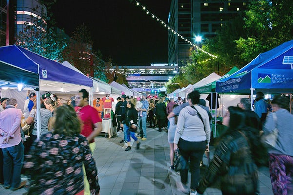 Discovery Green's Flea by Night brings the whole city together every Saturday in December.