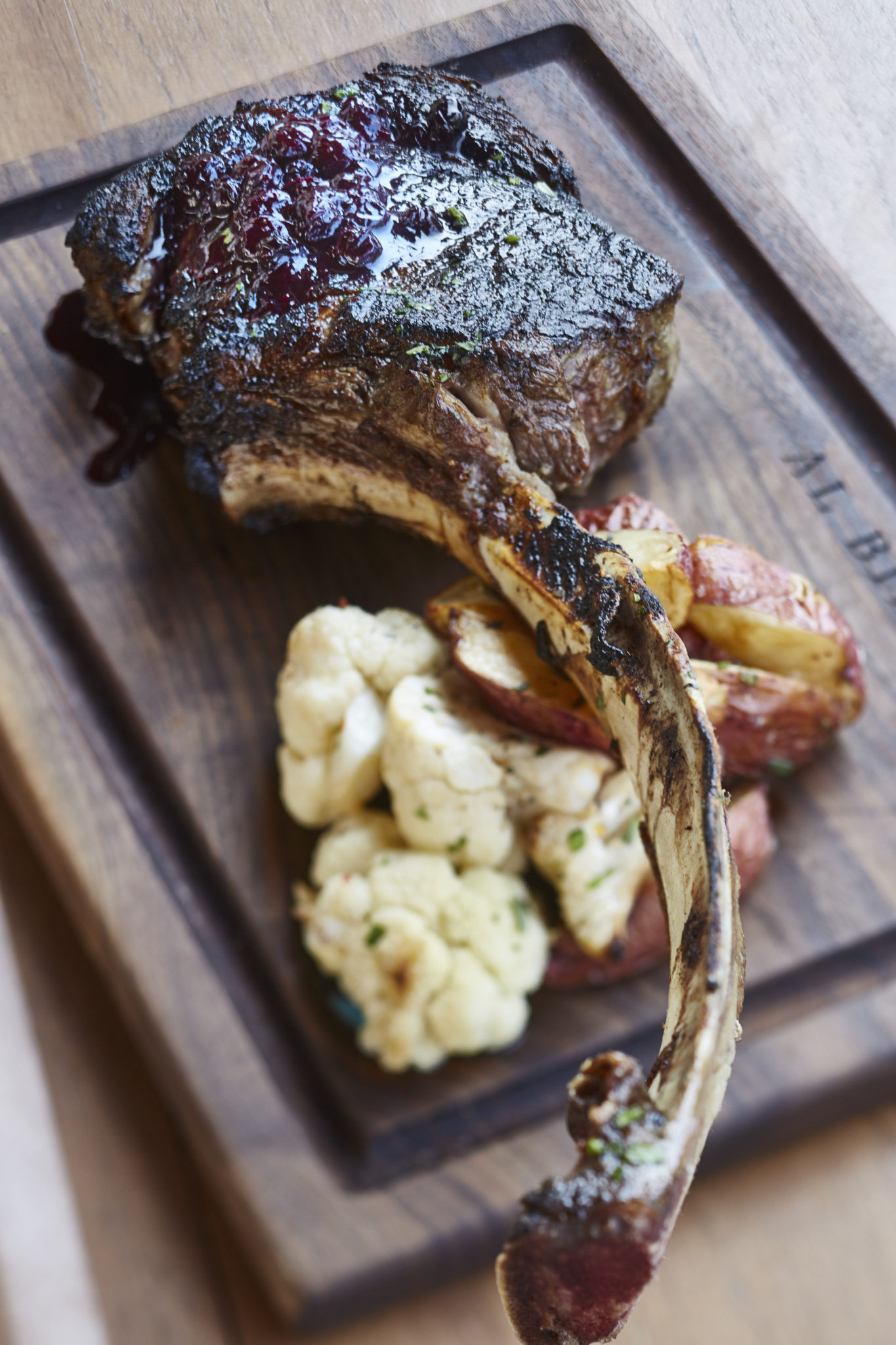 Prime tomahawk ribeye