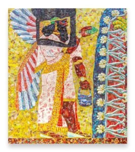 Michael Rakowitz’s “The Invisible Enemy Should Not Exist (Northwest Palace of Nimrud),” 2018, addresses cultural destruction through Pop materials. (Courtesy Whitechapel Gallery, London)