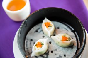 one dim sum with sauce