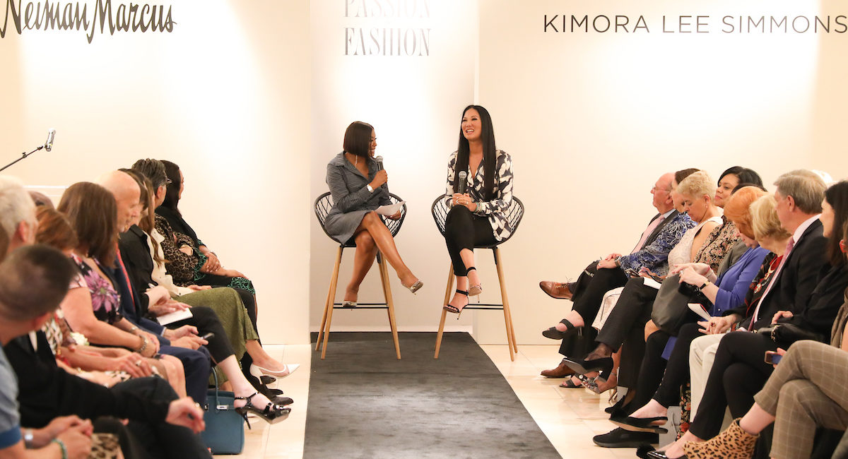 Deborah Duncan interviews Kimora Lee Simmons at Houston Community College’s Passion for Fashion event (Photo by Priscilla Dickson)